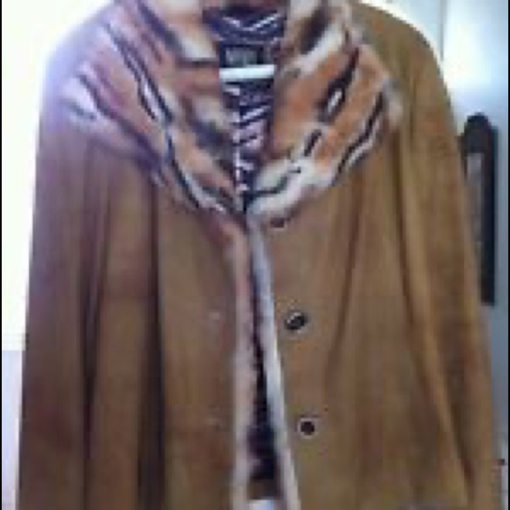 SUEDE  w/  TIGER FAUX FUR             Varrici Sport jacket